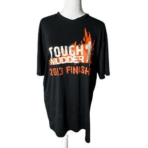 Under Armor tough mudder 2013 finisher crew heat large mens black Tshirt wicking